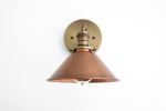 Copper Shade - Wall Sconce Light - Model No. 4665 | Sconces by Peared Creation. Item composed of brass