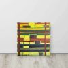 City in Grids - Original Oil Painting - Geometric Abstract | Oil And Acrylic Painting in Paintings by Eman's Gallery