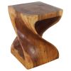 Haussmann® Wood Twist End Table 15 x 15 x 20 in H Cherry Oil | Tables by Haussmann®