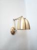 Modern Dual Shade Wall Sconce - Brushed Brass & Nickel - Mid | Sconces by Retro Steam Works. Item made of brass compatible with mid century modern and industrial style