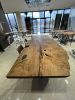One Piece Chesnut Table - Live Edge Conference Table | Dining Table in Tables by Tinella Collection. Item composed of wood & synthetic compatible with boho and country & farmhouse style