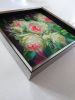 Roses flowers oil painting original 8x8 inch, Canvas board | Oil And Acrylic Painting in Paintings by Natart. Item composed of canvas & synthetic compatible with contemporary style