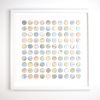 One Hundred Winter Map Dots Collage | Paintings by Amelia Coward