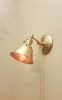 Plug in Adjustable Wall Sconce - Industrial Decor Lighting | Sconces by Retro Steam Works. Item made of brass works with industrial & modern style