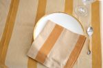 Oh! Stripes (Ochre) Block Print Napkins, Set of 4 | Linens & Bedding by Ninéh