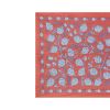 Silk Suzani Throw With Pomegranate Design, Fresh Salmon Suza | Tablecloth in Linens & Bedding by Vintage Pillows Store
