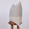 Cream & Navy Linen Diamond Print with Grey-Cream Vintage Arm | Pillow in Pillows by Vantage Design