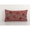 Extra Long Lumbar Cushion Kingsize Suzani Pillow Cover, Gree | Pillows by Vintage Pillows Store