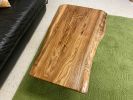 Live Edge English Elm Coffee Table with Steel Hairpin Legs | Tables by Carlberg Design. Item composed of wood and steel in minimalism or country & farmhouse style
