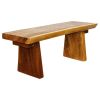 Haussmann® Wood Natural Edge Bench 48 in x 18 x 18 in | Benches & Ottomans by Haussmann®
