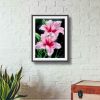 Desire - Framed Original Pink Lily Painting - Floral Hyper Realism | Oil And Acrylic Painting in Paintings by Eman's Gallery