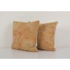 Pair Turkish Aubusson Style Kilim Pillow | Cushion in Pillows by Vintage Pillows Store. Item composed of cotton