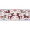 Suzani Tapestry With Horse Design, Animal Pictorial Silk on | Tablecloth in Linens & Bedding by Vintage Pillows Store