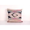 Vintage Turkish Handwoven Striped Unique Colorful Tribal Kil | Cushion in Pillows by Vintage Pillows Store