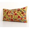 King Bed Vintage Cotton Suzani Pillow Cover, Exquisite Yello | Cushion in Pillows by Vintage Pillows Store