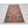 Vintage Handmade Turkish Small Welcome Carpet Mat 1.9x3.3 ft | Small Rug in Rugs by Vintage Pillows Store. Item composed of cotton & fiber