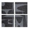 Coasters Merino Wool Felt Geo Jazz Charcoal | Tableware by Lorraine Tuson