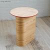 Handmade Round Pine Side Table: Modern Accent Table | Tables by Spacecraft Furnishing