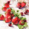 Fruit art painting original oil, Strawberry Cherry painting | Oil And Acrylic Painting in Paintings by Natart. Item composed of canvas & synthetic compatible with contemporary style