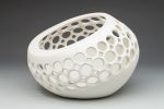 Slanted Lace Bowl | Decorative Bowl in Decorative Objects by Lynne Meade. Item made of ceramic