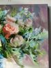 Bridal flowers portrait, Custom wedding bouquet painting | Oil And Acrylic Painting in Paintings by Natart. Item composed of canvas and synthetic