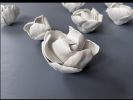 Hand-sculpted Clay Peony Tulip Wall Sculpture – Set of 12 | Wall Hangings by Leramic