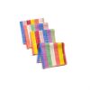 Rainbow Sherbet Multi-color Striped Cocktail Napkins, Set/4 | Linens & Bedding by Willow Ship