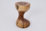 Sculptural Side Table, Stool, Solid Wood, Walnut, Contemporary Design | Tables by Logniture