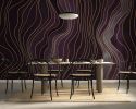 Amethyst Wavy Lines - Abstract Luxury Wallpaper Mural | Wall Treatments by ELLE WALLS