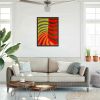 No Brake Zone - Original Oil Pastel Drawing  - Op Art Geometric Motion | Drawings by Eman's Gallery