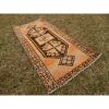 Vintage Turkish Small Rug Mat With Rich Border 1'8" X 3'3" | Rugs by Vintage Pillows Store. Item made of cotton with fiber
