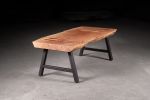 Maple Slab Coffee Table | Tables by Urban Lumber Co.. Item made of maple wood with steel