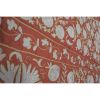 Decorative Orangeade Silk Suzani Suzani With Pomegranates | Tapestry in Wall Hangings by Vintage Pillows Store. Item made of cotton