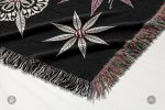 IVI Cannabis and Poppy Floral Jacquard Woven Blanket | Linens & Bedding by Sean Martorana. Item made of cotton