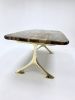 Custom Order Walnut Transparent Green Epoxy Table - Epoxy | Dining Table in Tables by TigerWoodAtelier. Item made of walnut works with minimalism & contemporary style