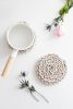Finger Knit Trivet DIY KIT | Coaster in Tableware by Flax & Twine. Item made of cotton