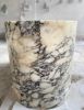 Handmade Calacatta Viola Marble Bathtub – Oval Freestanding Soaking Tub, Medium Size, Fully Customizable | Water Fixtures by AEGEAN MARBLE ARTISAN ATELIER
