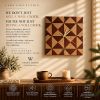 Handcrafted Oak Mahogany Marquetry Wall Clock, Silent Minimalist Design, Scandinavian Home Accent | Decorative Objects by Vesta Corte
