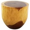 Haussmann® Wood Oval Drum Table 20 in Diameter x 18 in | Coffee Table in Tables by Haussmann®
