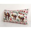 Vintage Oversize Suzani Pillow Cover, Animal Uzbek Embroider | Cushion in Pillows by Vintage Pillows Store