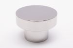 Dot 50 Polished Stainless Steel Knob | Hardware by Windborne Studios. Item composed of brass