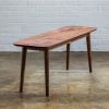 Mid Century Modern Walnut Bench: Solid Hardwood Entryway or Dining Bench | Benches & Ottomans by Spacecraft Furnishing. Item composed of walnut in minimalism or mid century modern style