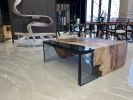 Waterfall Resin Table, Waterfall Coffee Table, Coffee Table | Tables by Tinella Collection. Item composed of wood and synthetic in contemporary or art deco style