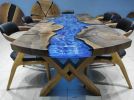 Living Edge Dark Walnut Resin Dining Table, Kitchen table | Tables by LuxuryEpoxyFurniture. Item made of wood & synthetic