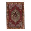 Vintage Red Wool Animal Turkish Rug 3'1" X 4'8" | Small Rug in Rugs by Vintage Pillows Store. Item made of cotton with fiber