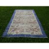 Hand Knotted Blue Wool Turkish Sparta Rug - Dining Room | Area Rug in Rugs by Vintage Pillows Store. Item made of cotton & fiber