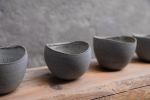 STC cup "Shell" -organic natural shape stoneware in grey | Drinkware by Laima Ceramics. Item composed of stoneware in minimalism style