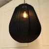 Luxe Collection - Rome Lamp (Black) | Pendants by FIG Living. Item composed of cotton in minimalism or japandi style