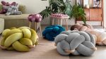 Mauve Velvet Knot Pillow | Pillows by Knots Studio