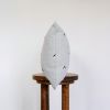 Black and White Triangles Printed on Natural Linen Lumbar Pillow 14x20 | Pillows by Vantage Design